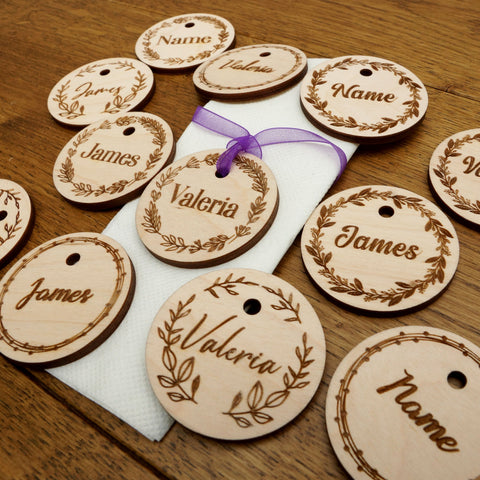 10pcs - 5cm Wooden Place Holder Name Tags (Wedding Table Decorations / Favour) - Just Another Gadget