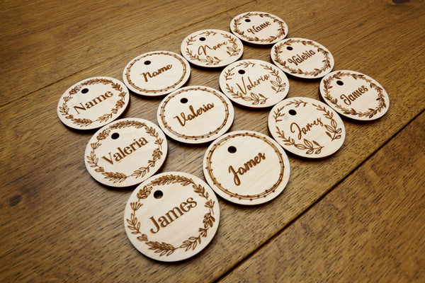 10pcs - 5cm Wooden Place Holder Name Tags (Wedding Table Decorations / Favour) - Just Another Gadget