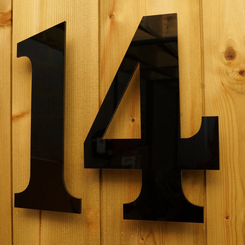 Floating House Number - Black Acrylic - Just Another Gadget